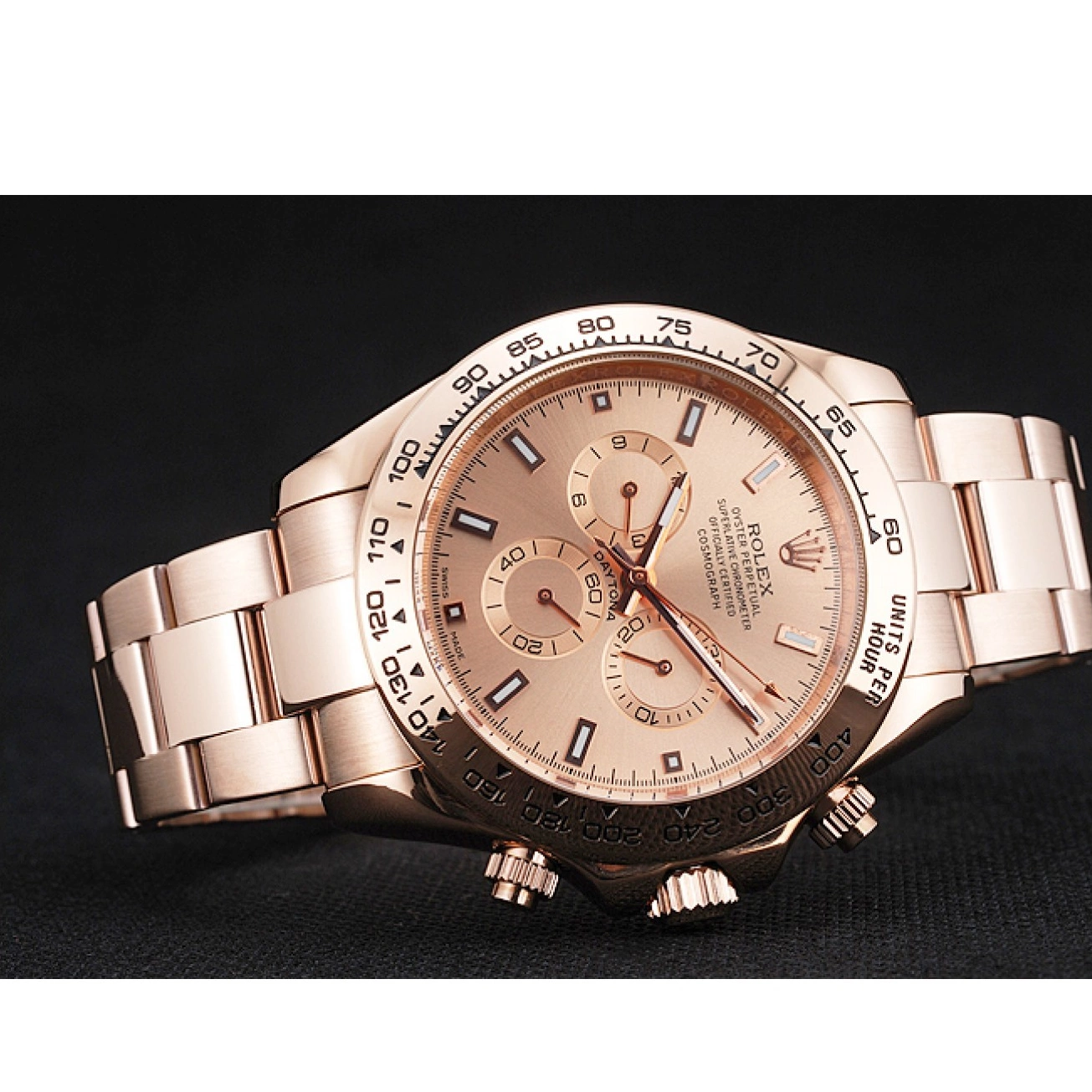 MiroTime 0727 Rolex Cosmograph Daytona Pink Dial Rose Gold Case And Bracelet 1454247